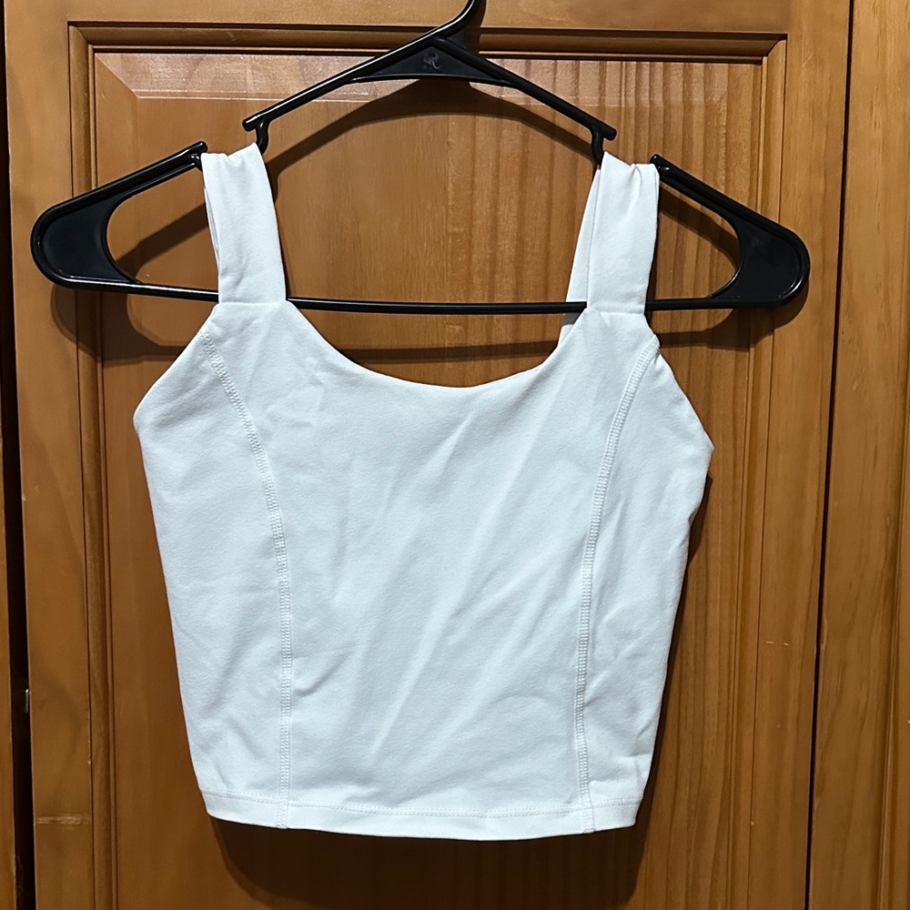 White Women's Workout Top